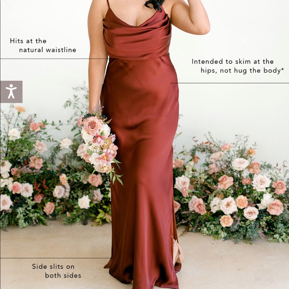 Revelry Skye Satin Terracotta Rust size 8